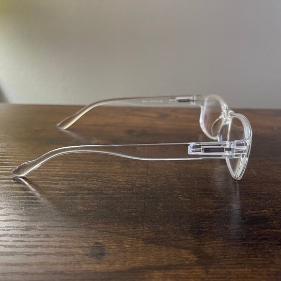 Men's Clear Rectangular Eyeglass Frames Only Transparent Modern Fashion Glasses - Picture 5 of 7